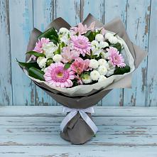 Букет цветов из:  Герберы, Альстромерии и Хризантемы #REPLACE_PRED# Щельпино