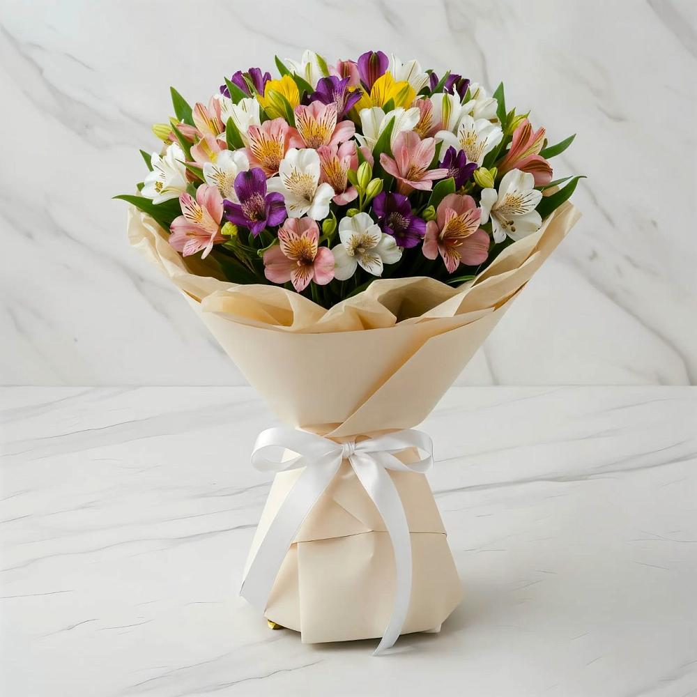 Букет цветов из: Альстромерии в Щельпино