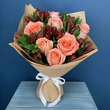 Букет цветов из:  Розы и Альстромерии в Щельпино