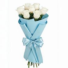 Букет 7 белых роз Проуд в Щельпино