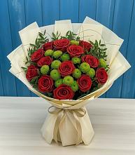 Букет цветов из:  Розы и Хризантемы в Щельпино