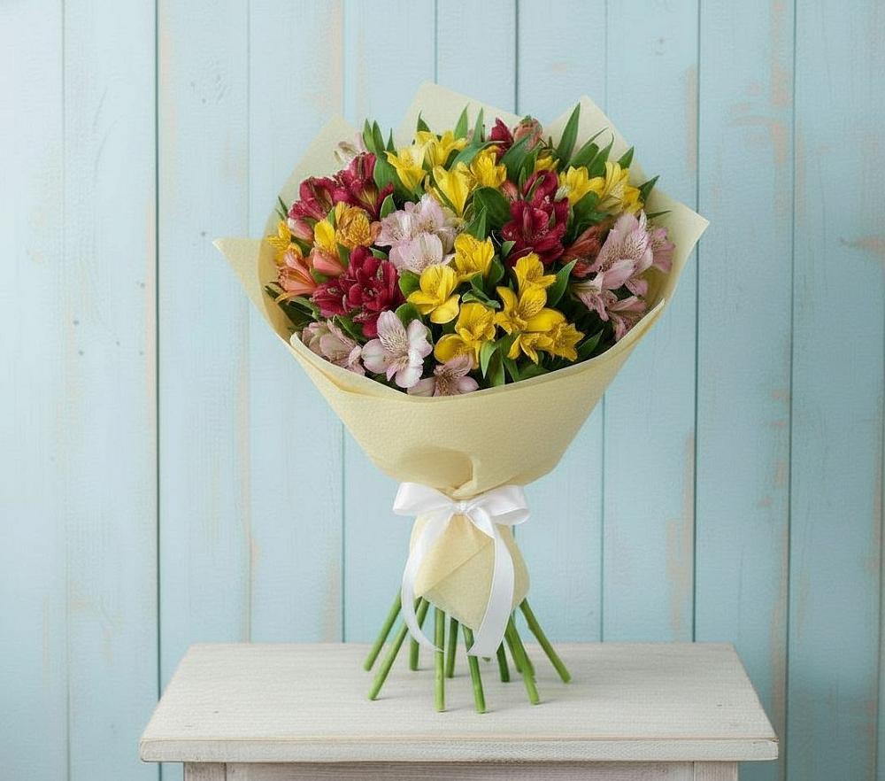 Букет цветов из: Альстромерии в Щельпино