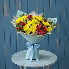 Букет цветов из:  Альстромерии и Хризантемы #REPLACE_PRED# Щельпино