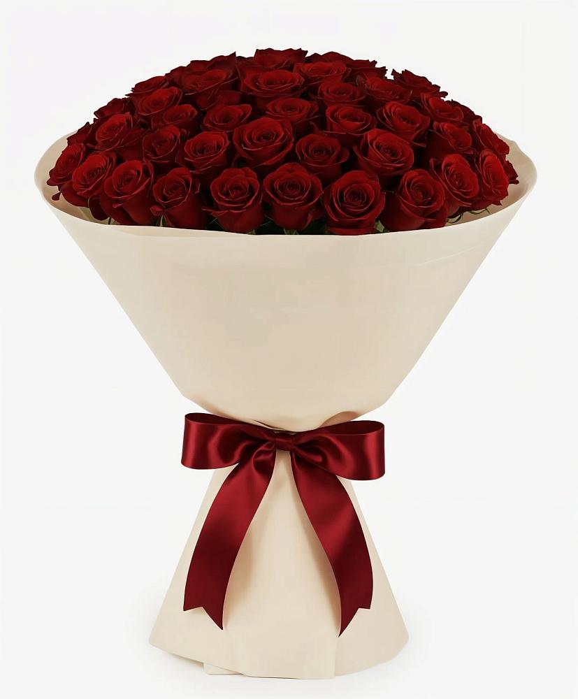 Букет 101 Бордовая роза Блэк Бакарра в Щельпино