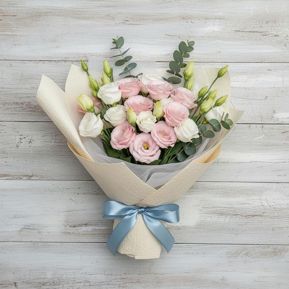 Букет цветов из: Лизиантусы в Щельпино